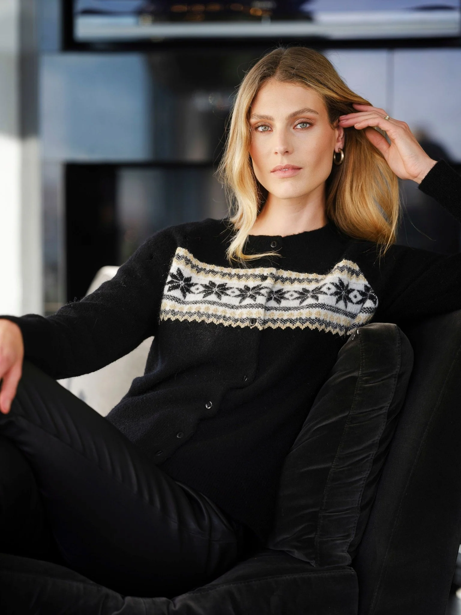 Valentina Cardigan Black - Image 3