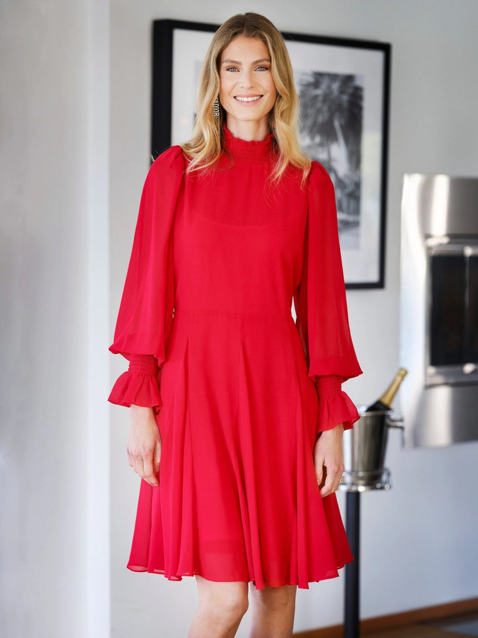 Emilia Dress Red - Image 2