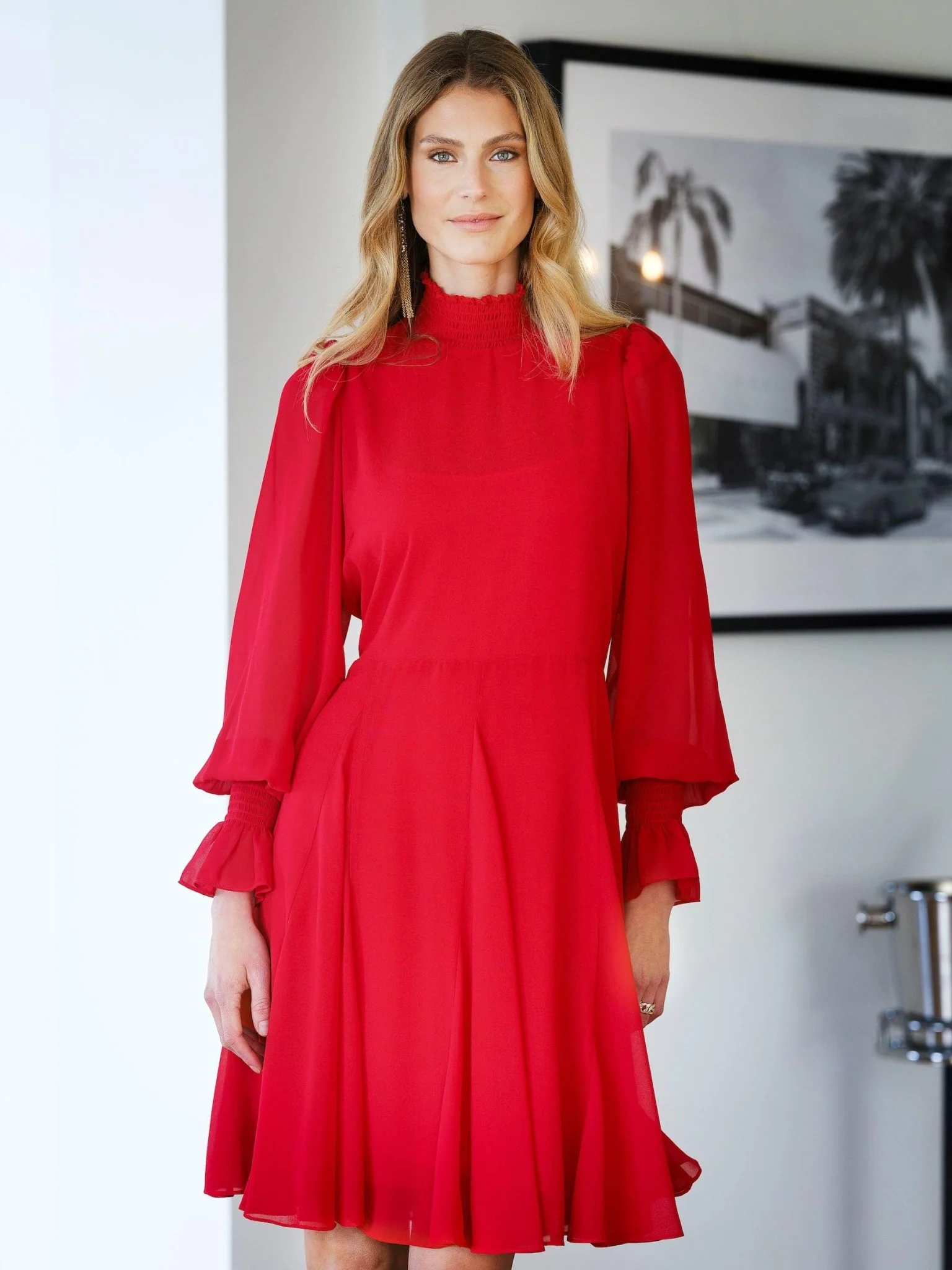 Emilia Dress Red - Image 4