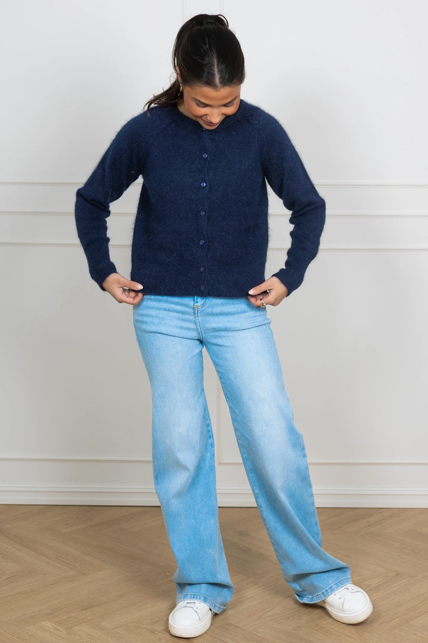 Eva Cardigan Navy - Image 5