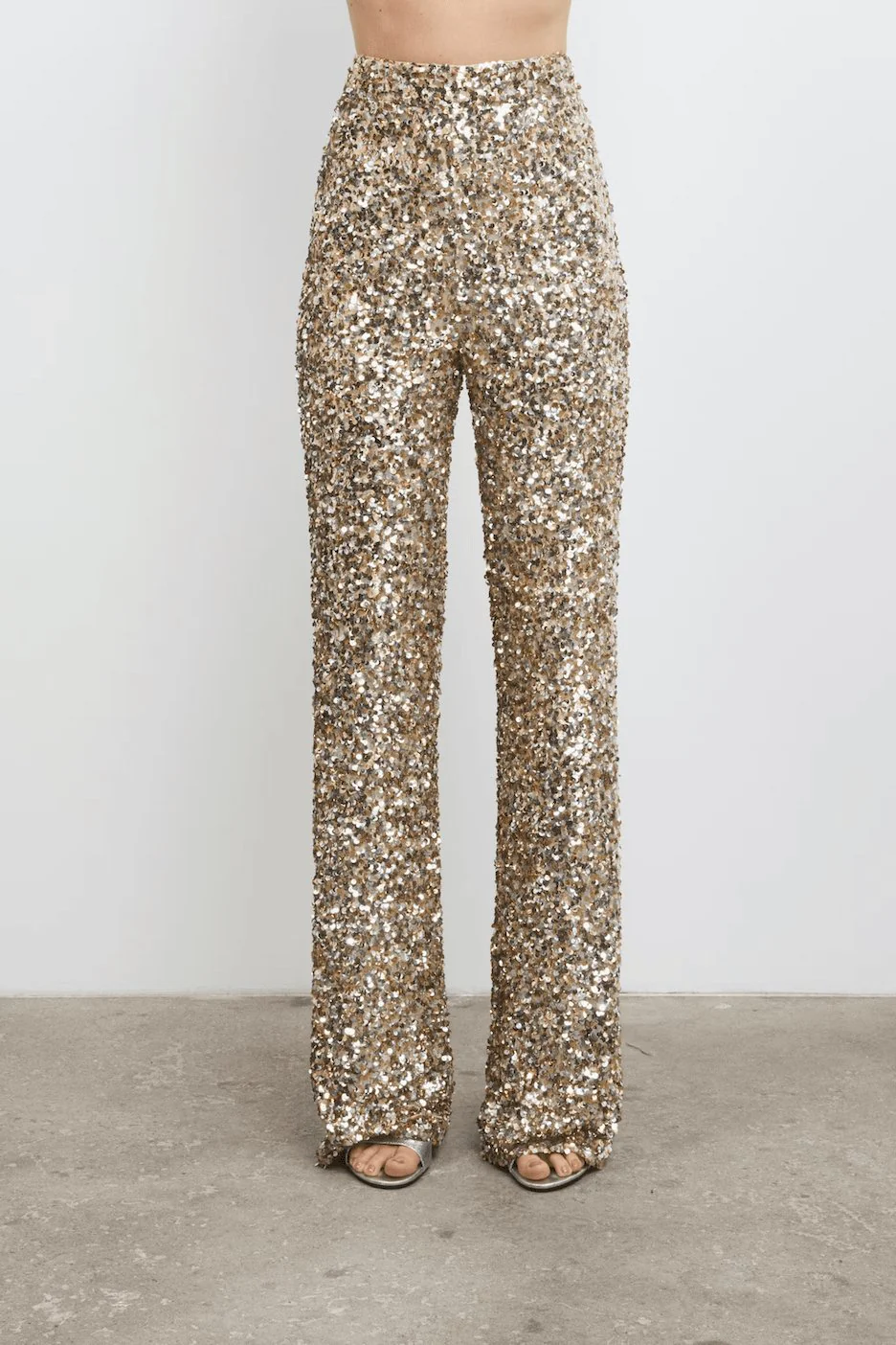 Dali Sequin Trouser Champagne - Image 5