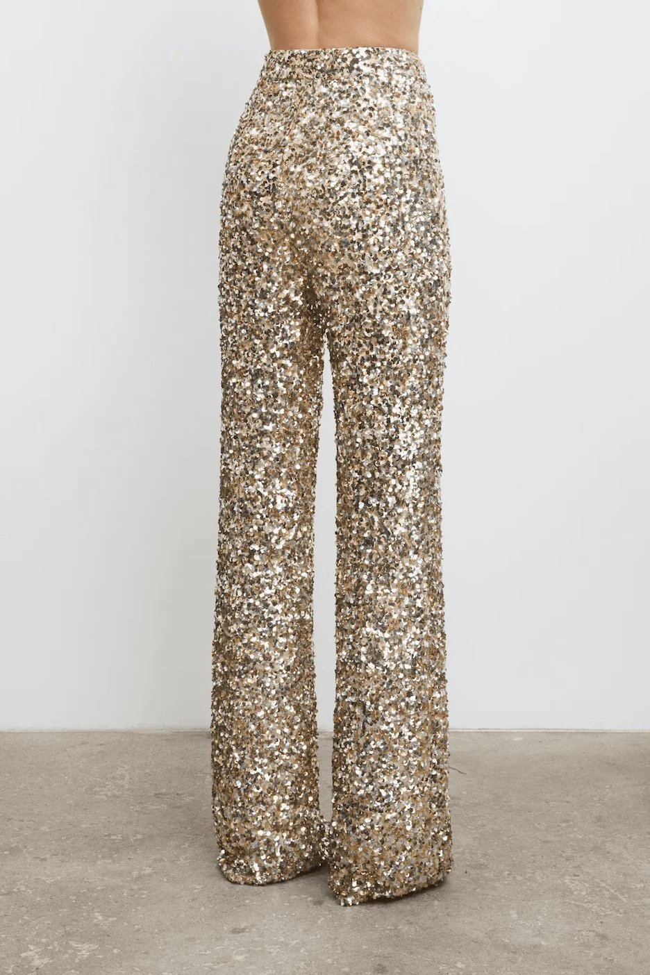Dali Sequin Trouser Champagne - Image 6