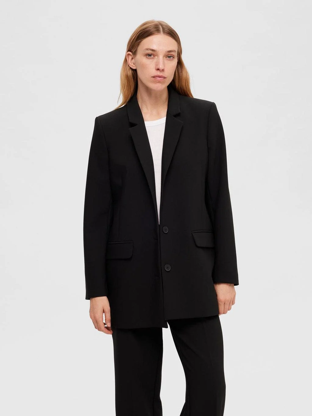 Rita Ls Relaxed Blazer Black - Image 9