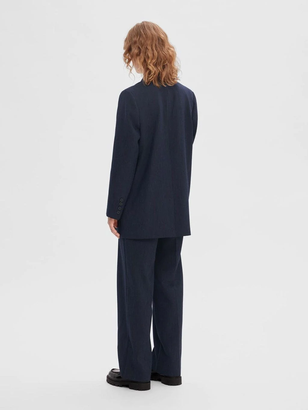 Rita Ls Relaxed Blazer Dark Sapphire Melange - Image 7