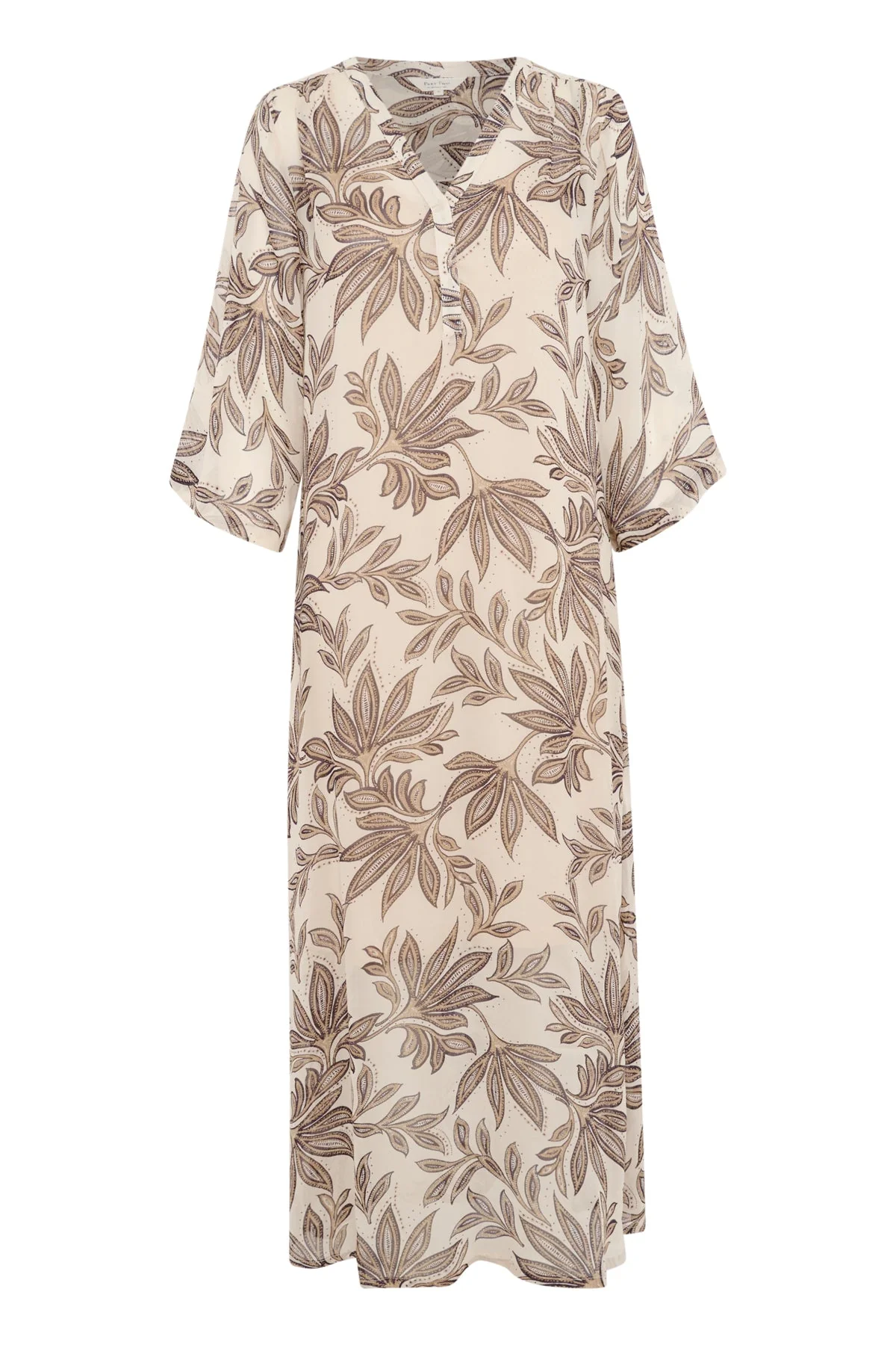 Beritpw Dress Black Delicate Leaf