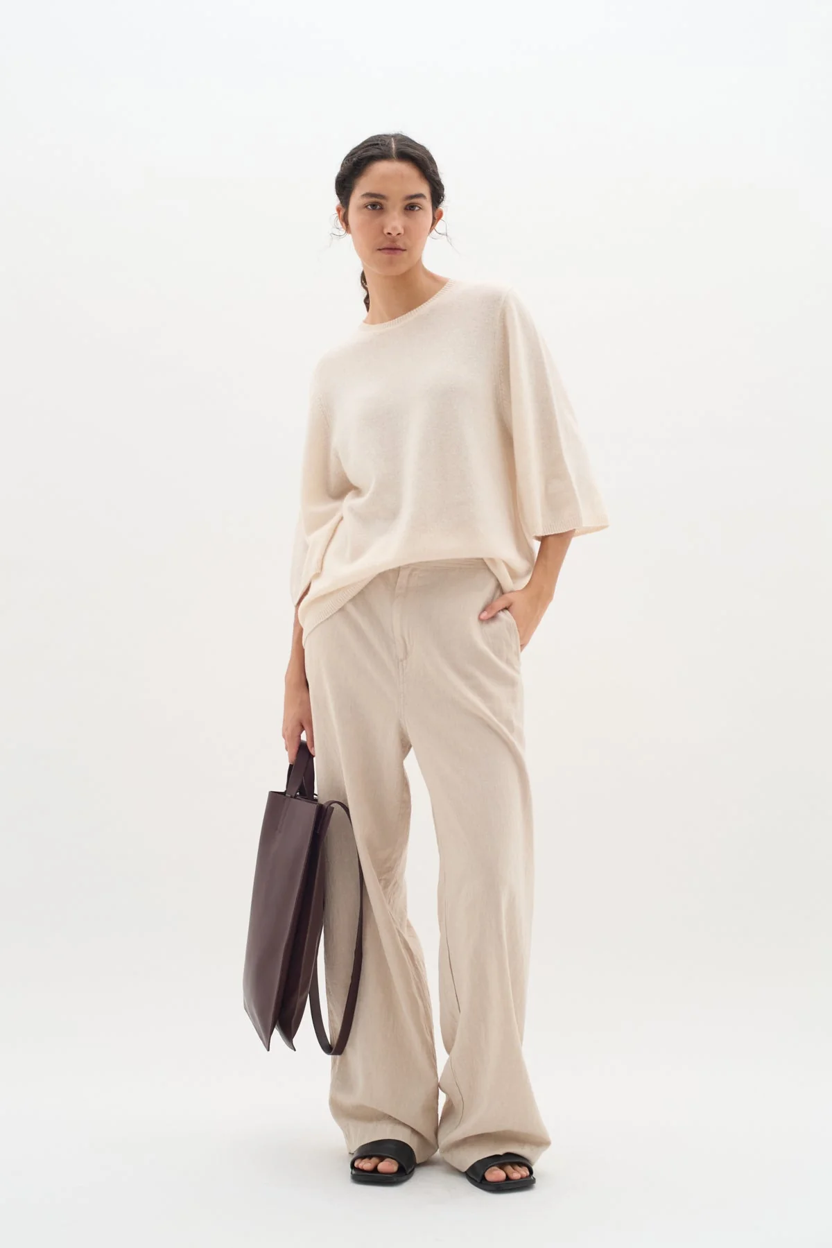 Ellieiw Pants Haze Melange - Image 2