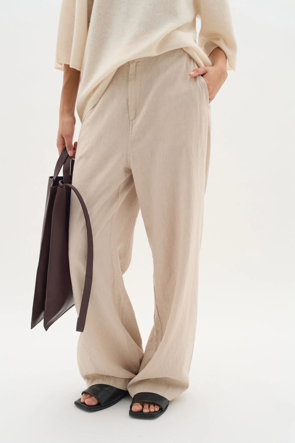 Ellieiw Pants Haze Melange - Image 3