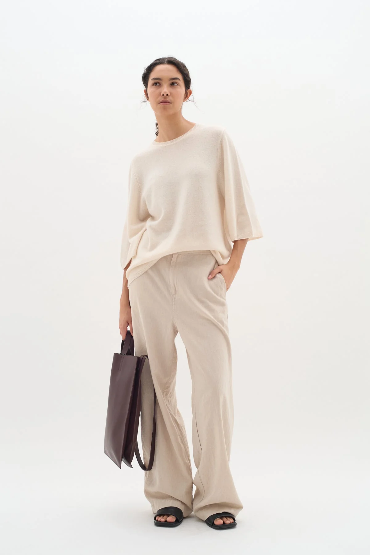 Ellieiw Pants Haze Melange - Image 4