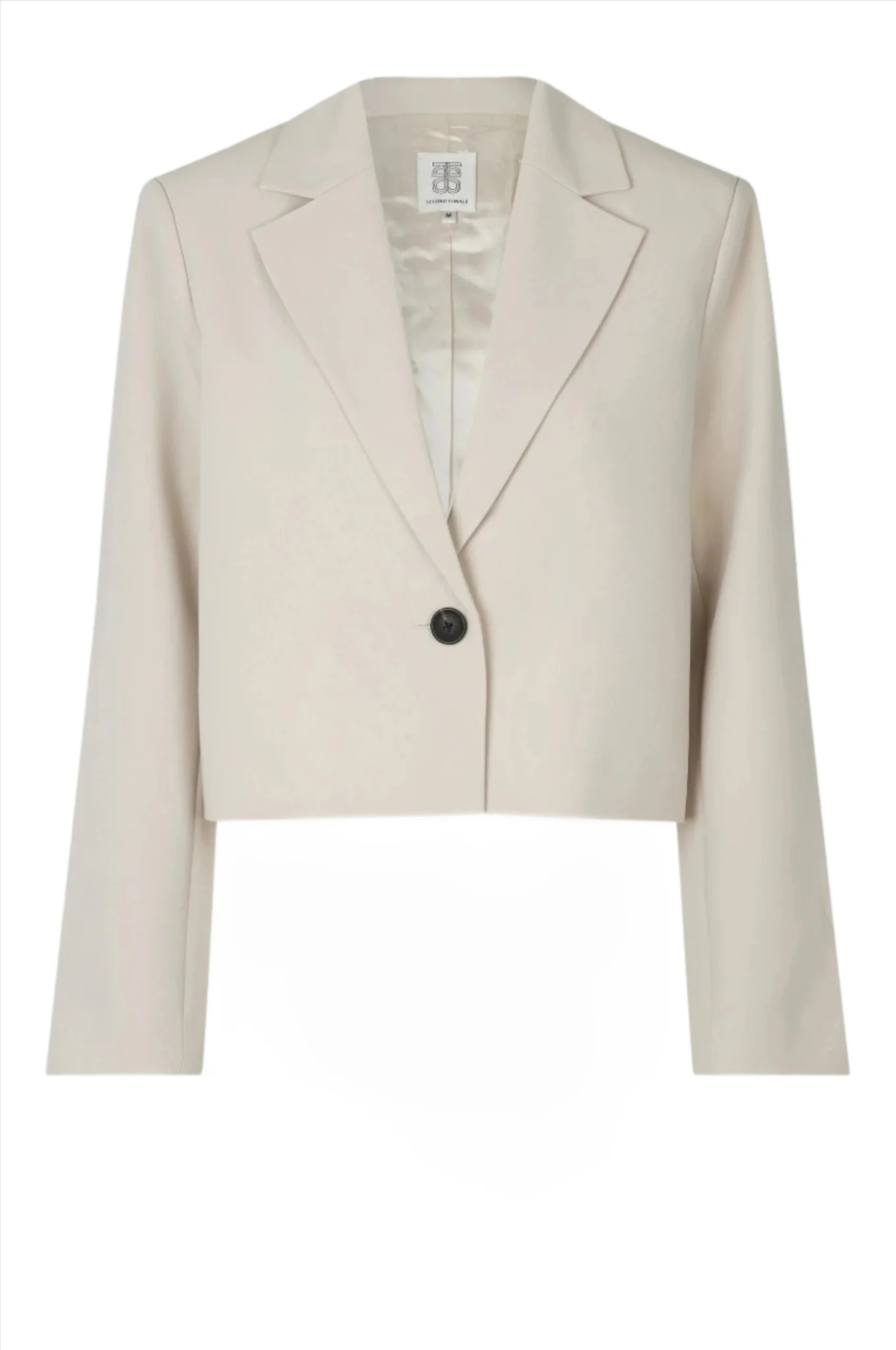 Evie Cropped Blazer Pumice Stone