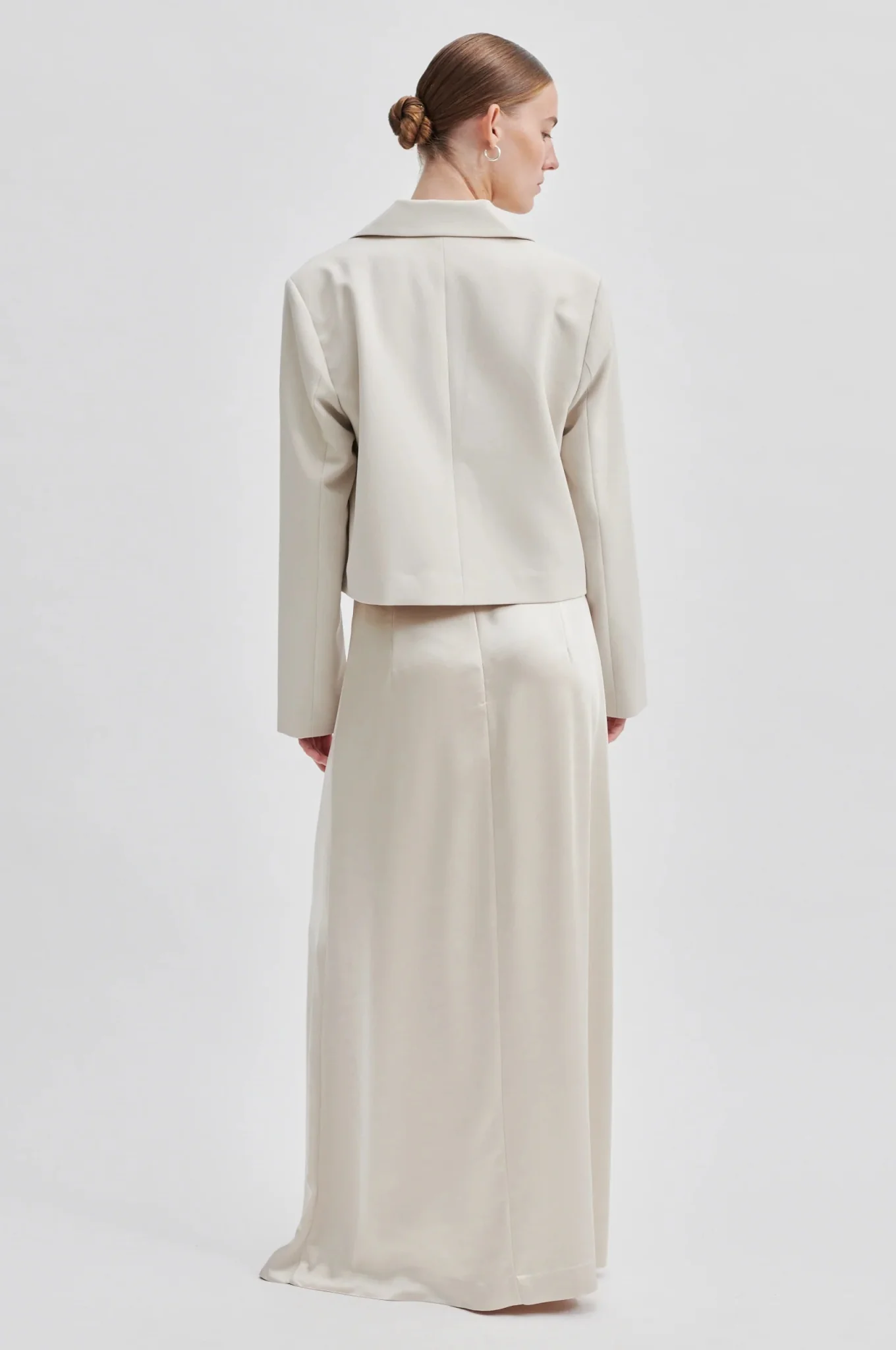 Evie Cropped Blazer Pumice Stone - Image 5