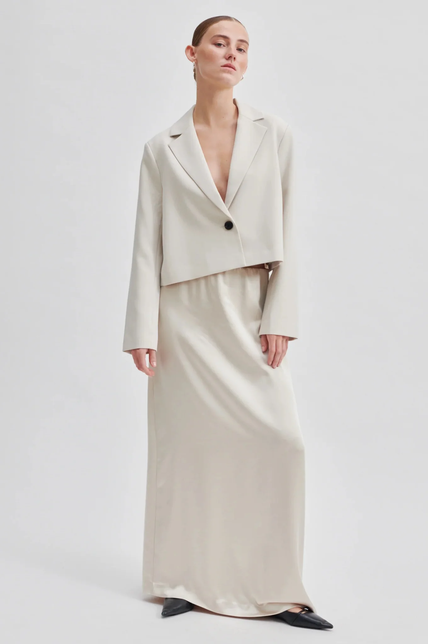 Odile Maxi Skirt Pumice Stone - Image 2
