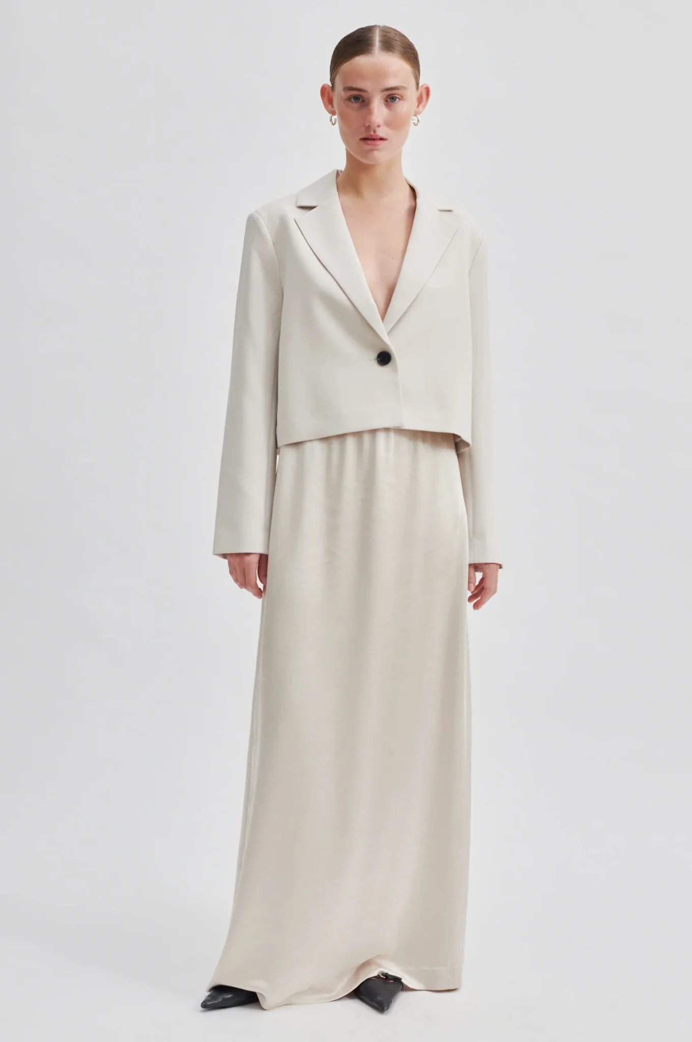 Odile Maxi Skirt Pumice Stone - Image 3