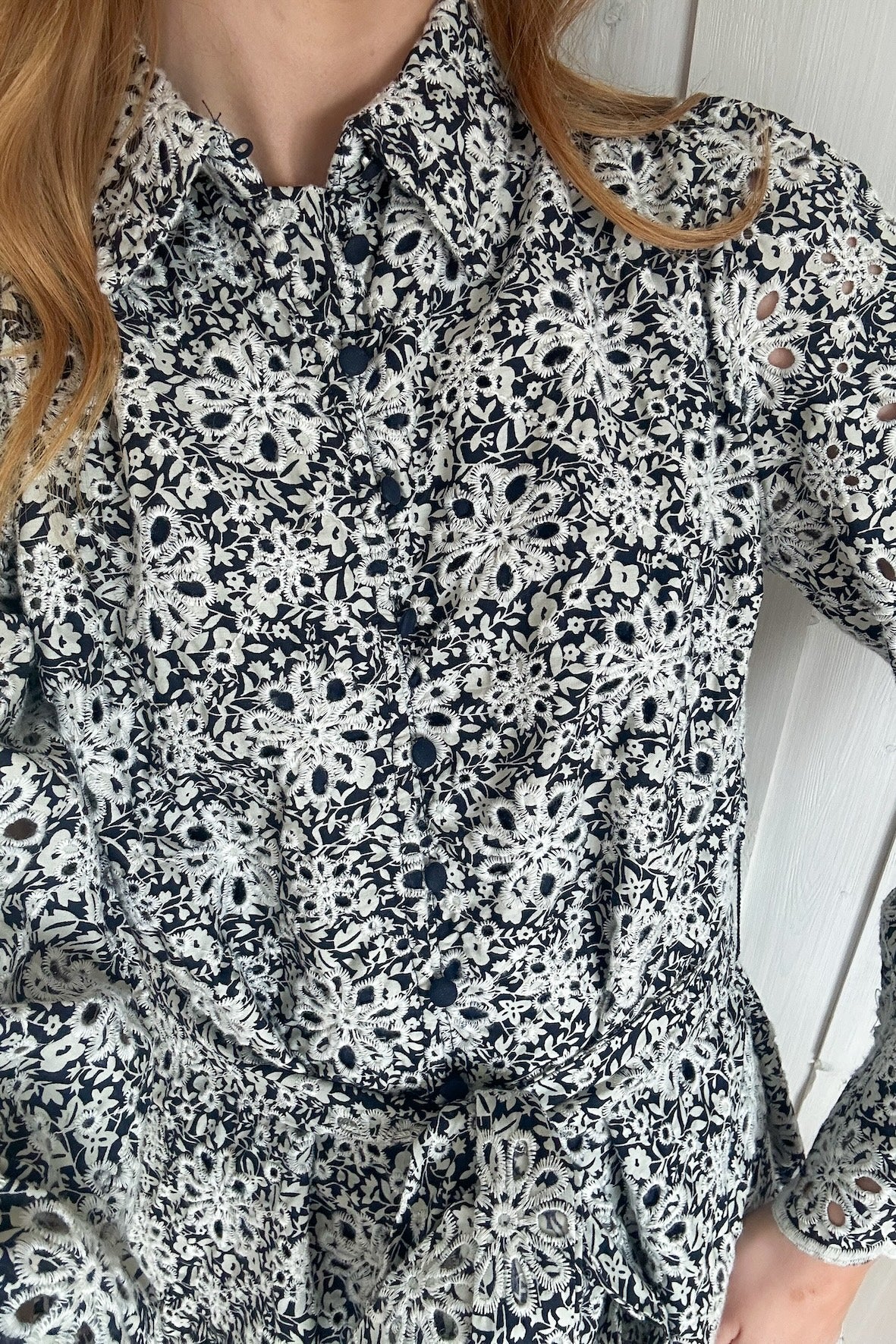Yascorinna 7/8 Shirt Dress Navy Blazer Corinna Print - Image 5