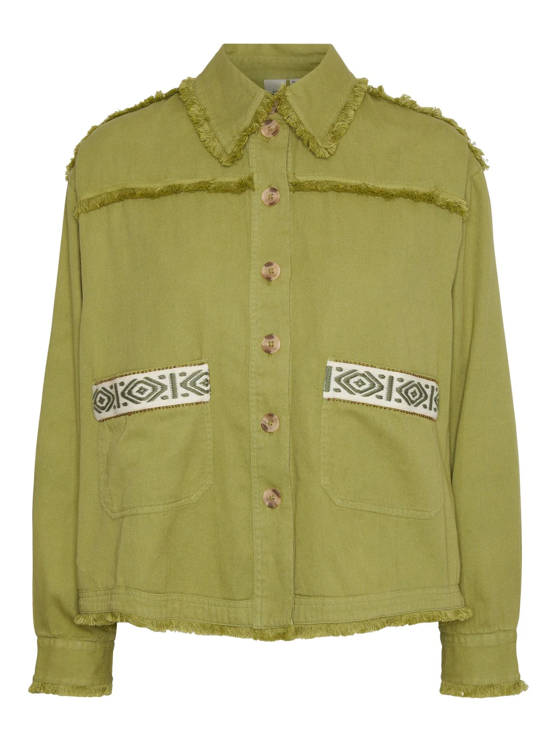 Yastokka Embroidery Jacket Mosstone W. Wash Effect - Image 2