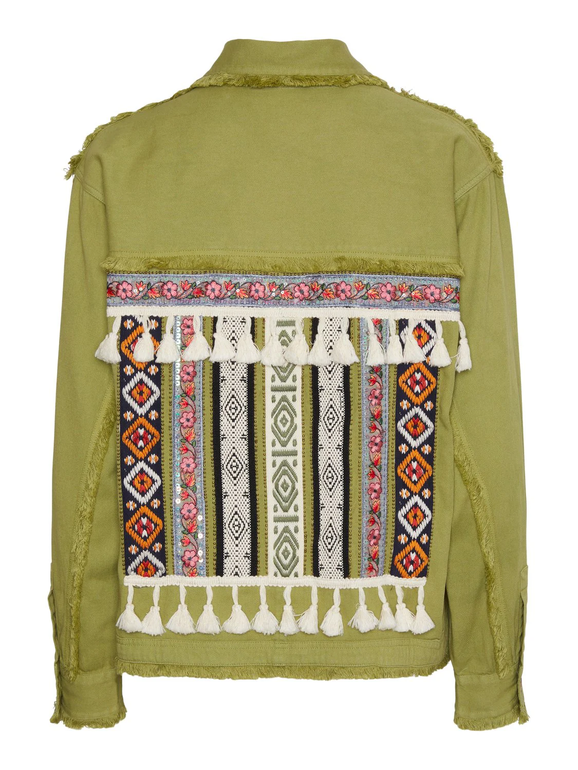 Yastokka Embroidery Jacket Mosstone W. Wash Effect - Image 8