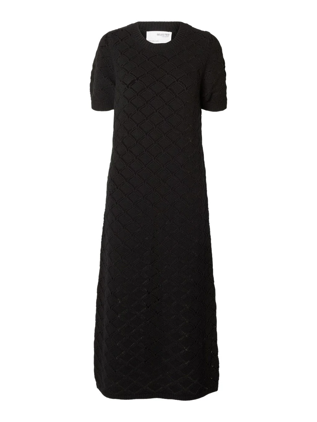 Vinna Ss Long Knit Dress Black - Image 2