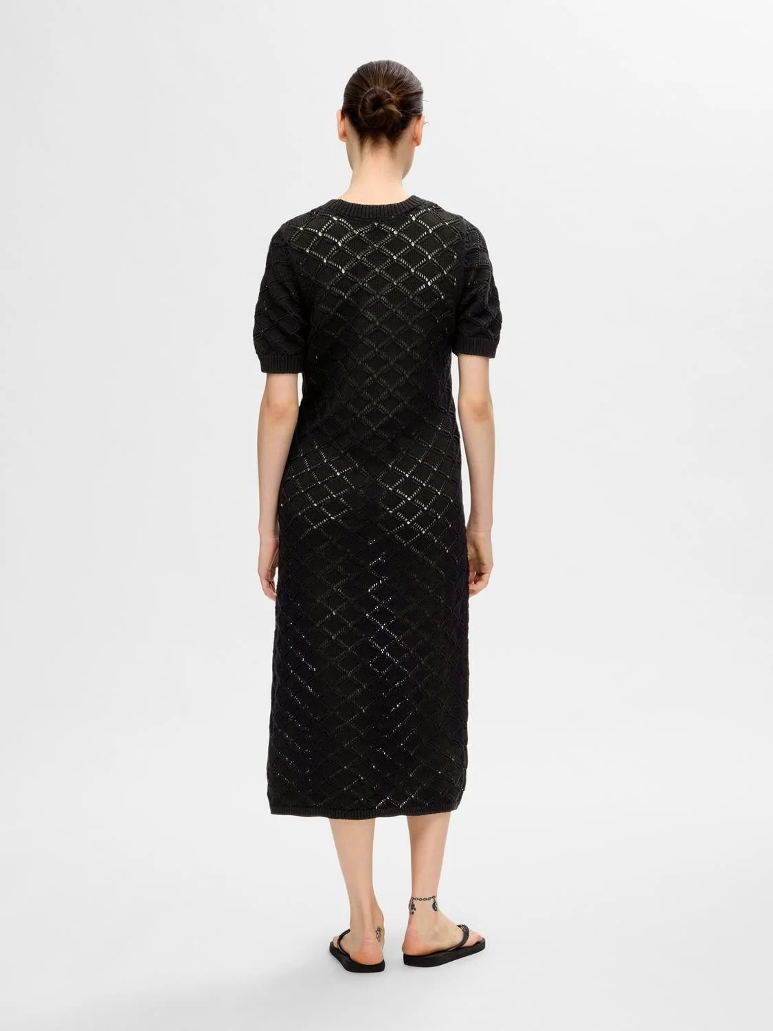 Vinna Ss Long Knit Dress Black - Image 7