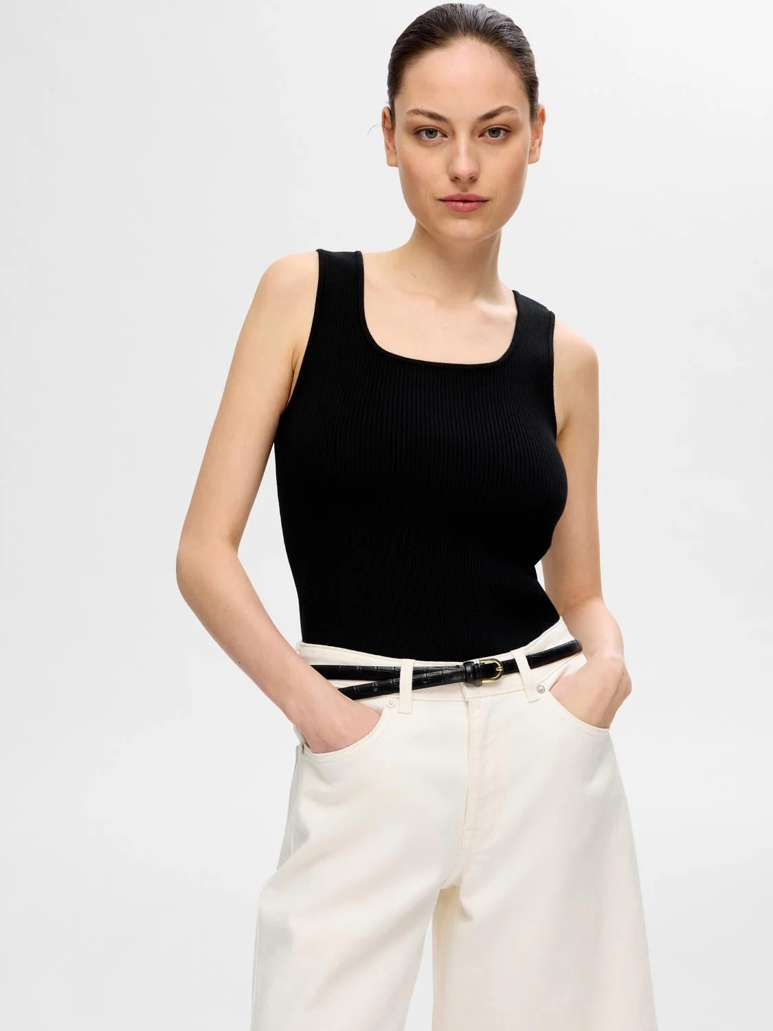 Jenny Sl Knit Top Black - Image 3