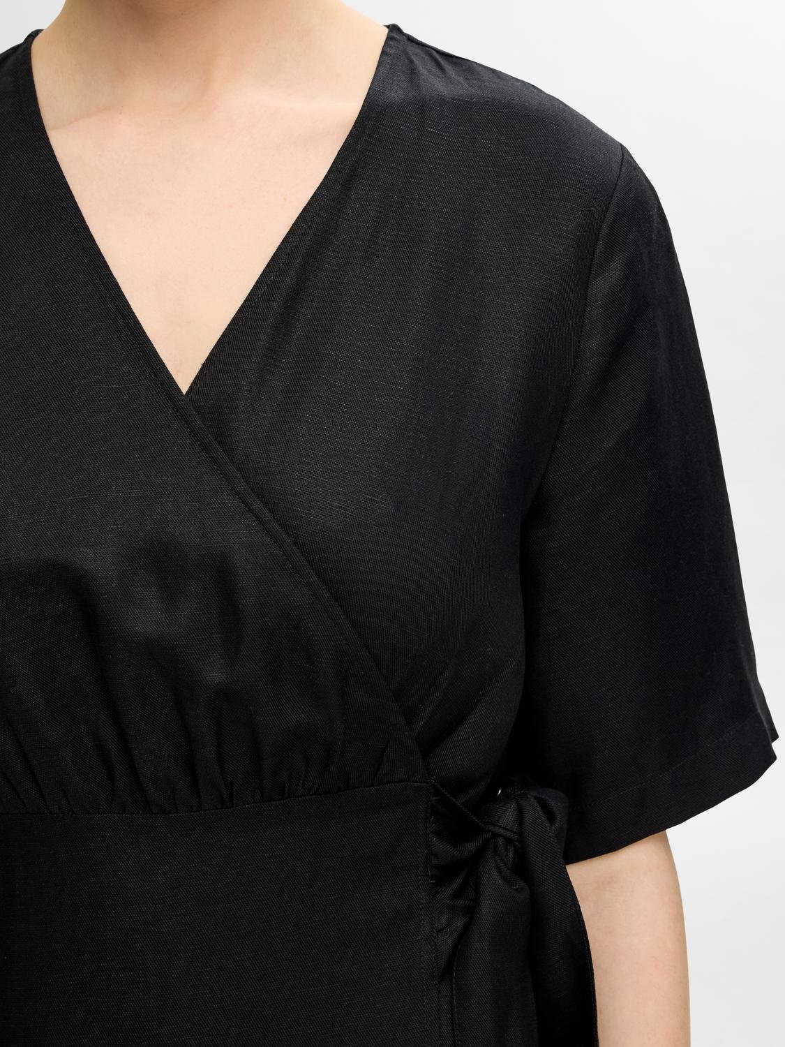 Allesandra 2/4 Ankle Wrap Dress Black - Image 10