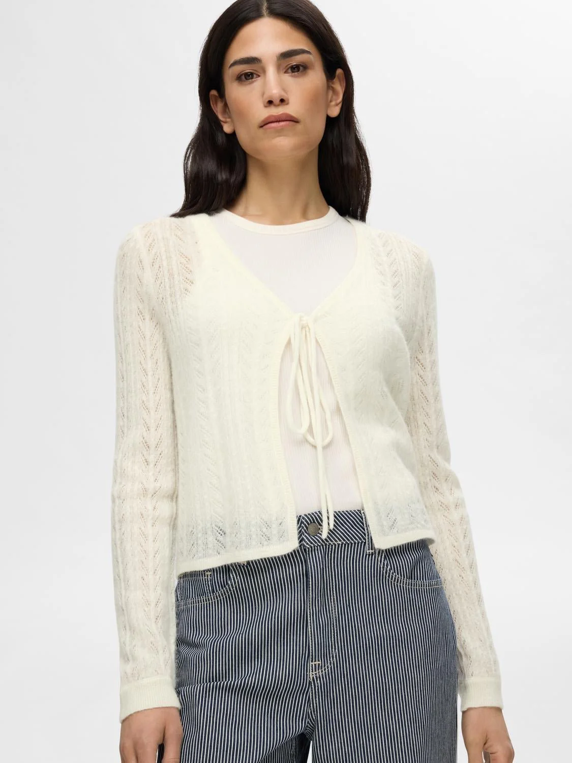 Ria Ls Knit Cardigan Birch - Image 2