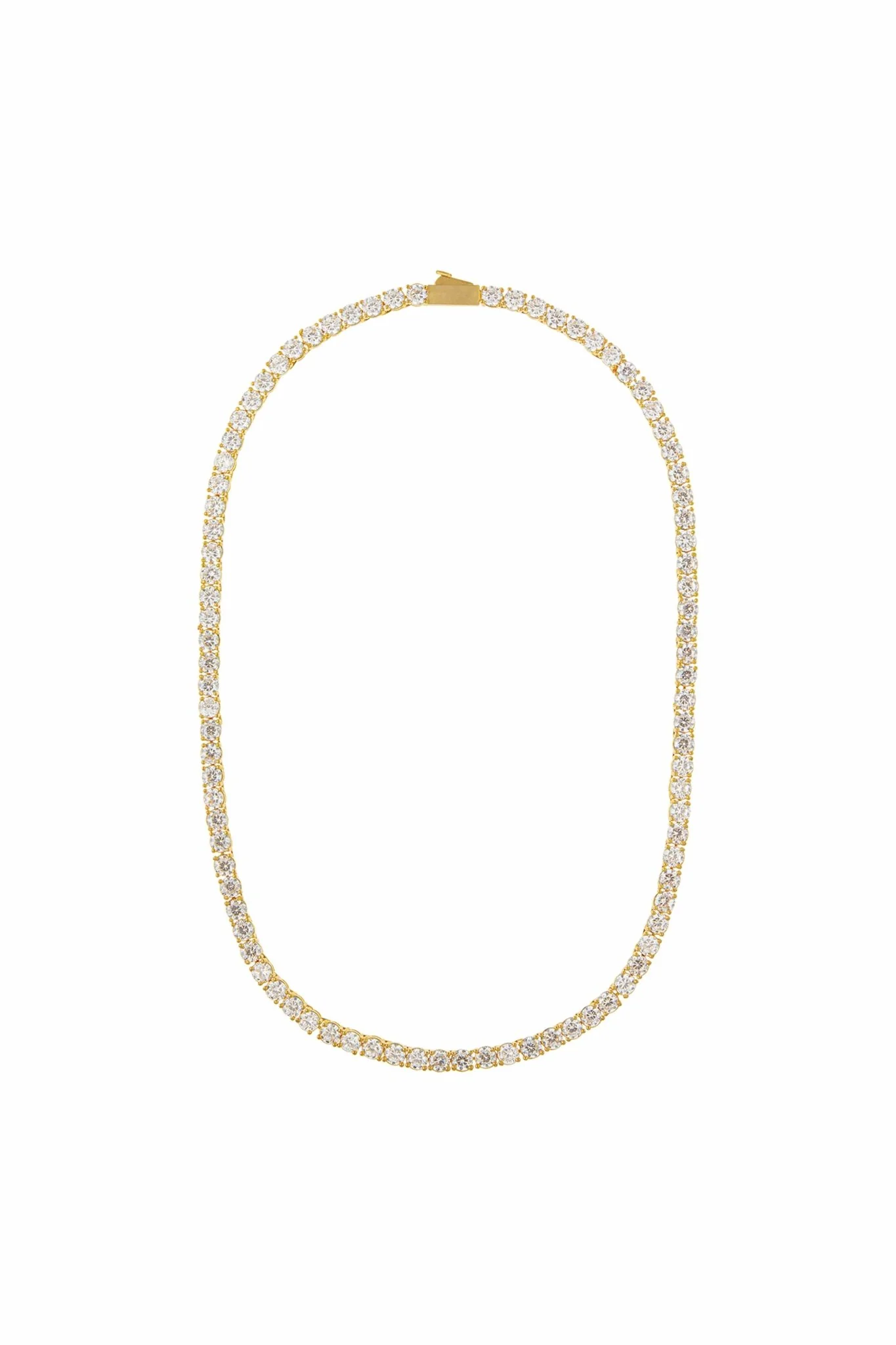Crystal Cup Chain Necklace Pale Gold