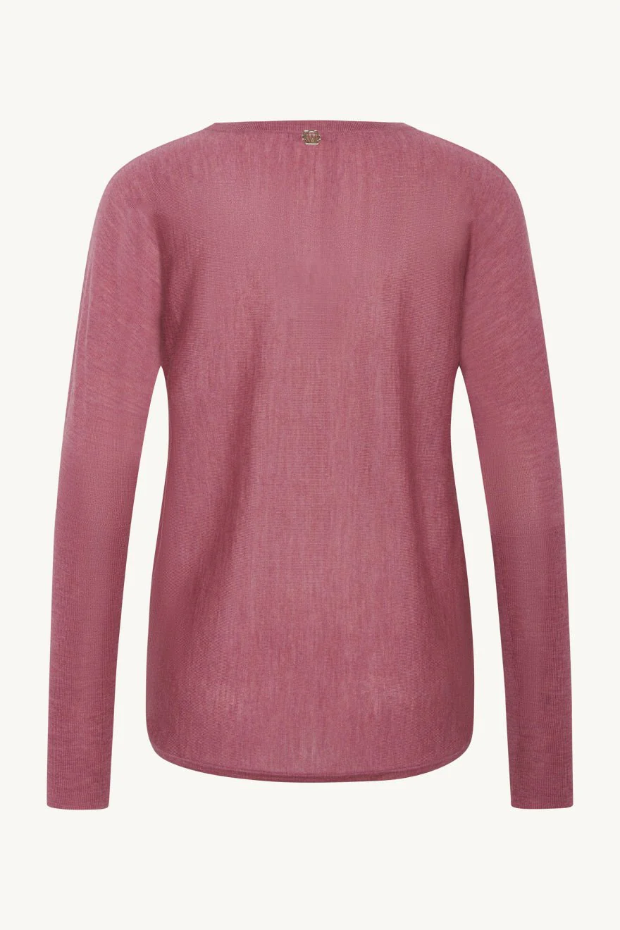 Pippa Pullover Rose Wine Melange - Image 2