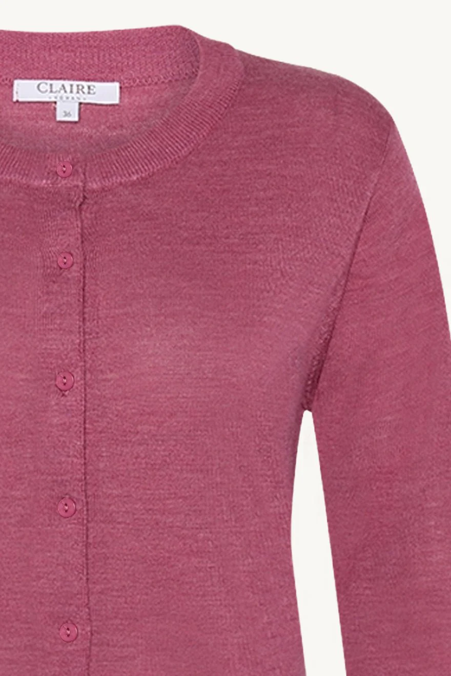 Candy Cardigan Rose Wine Melange - Image 3
