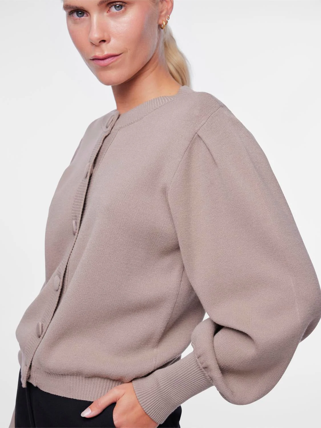 Yasfonny Ls Knit Cardigan Fungi - Image 3