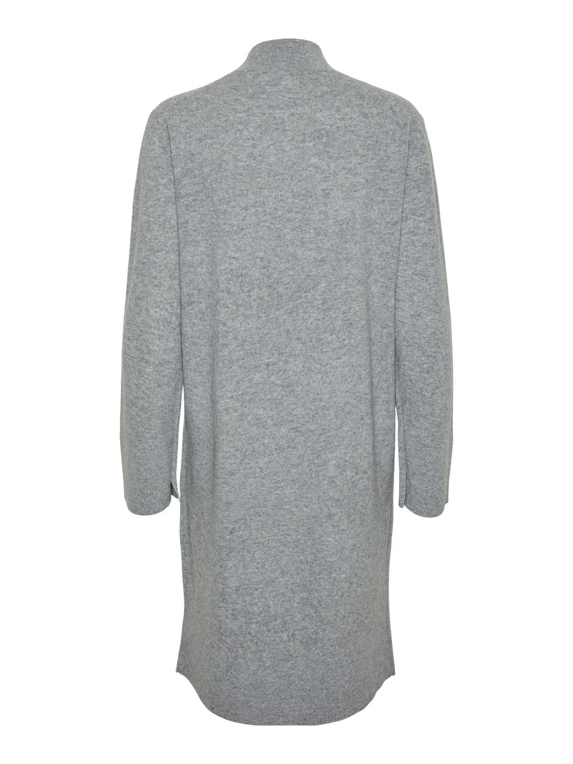 Yasemilie Ls Funnel Knit Dress Light Grey Melange - Image 4