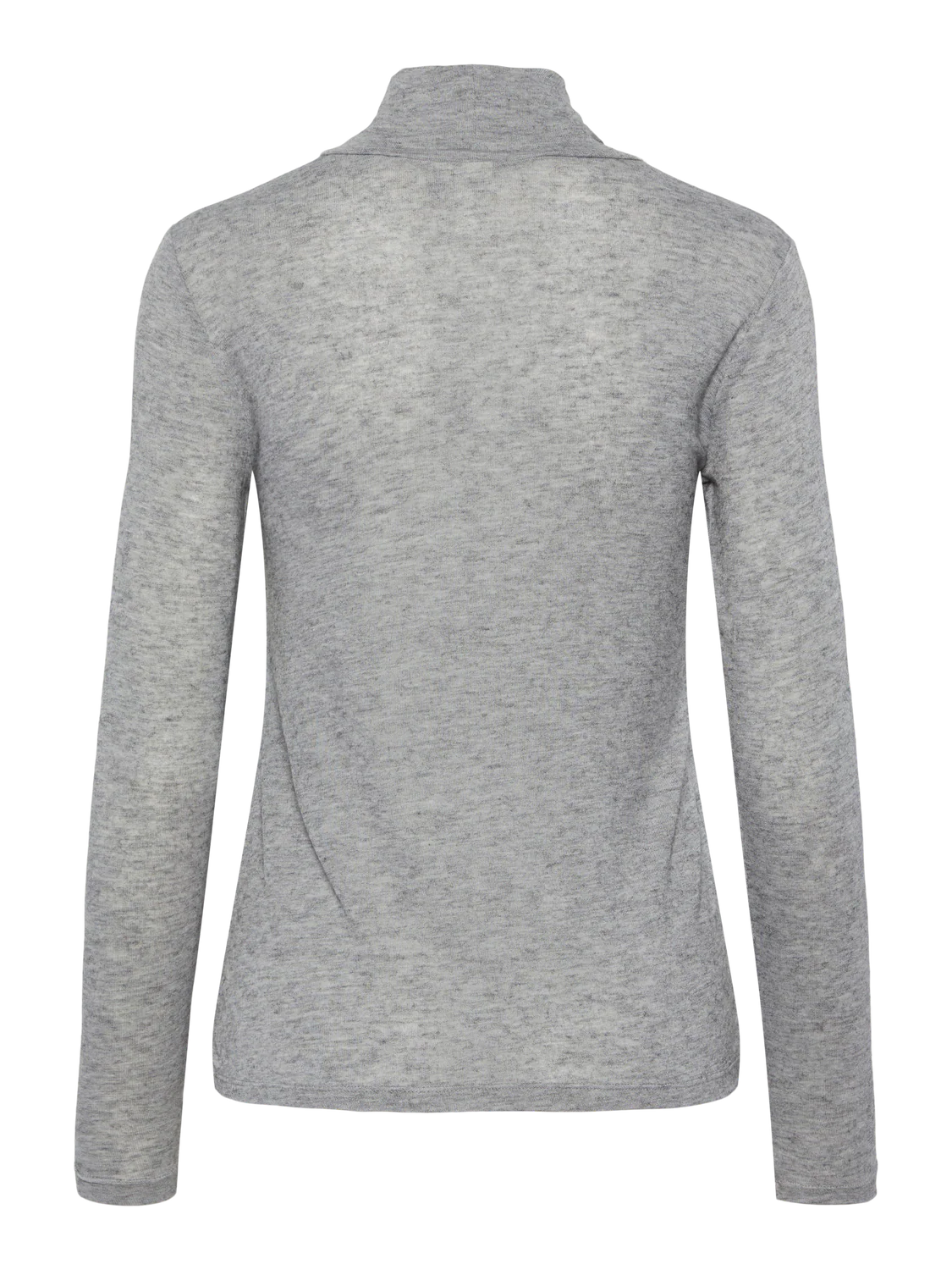Yaswoola Ls High Neck Top Medium Grey Melange - Image 6