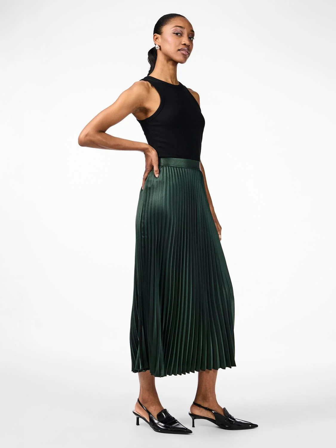 Yasceline Hw Midi Skirt Sycamore - Image 4