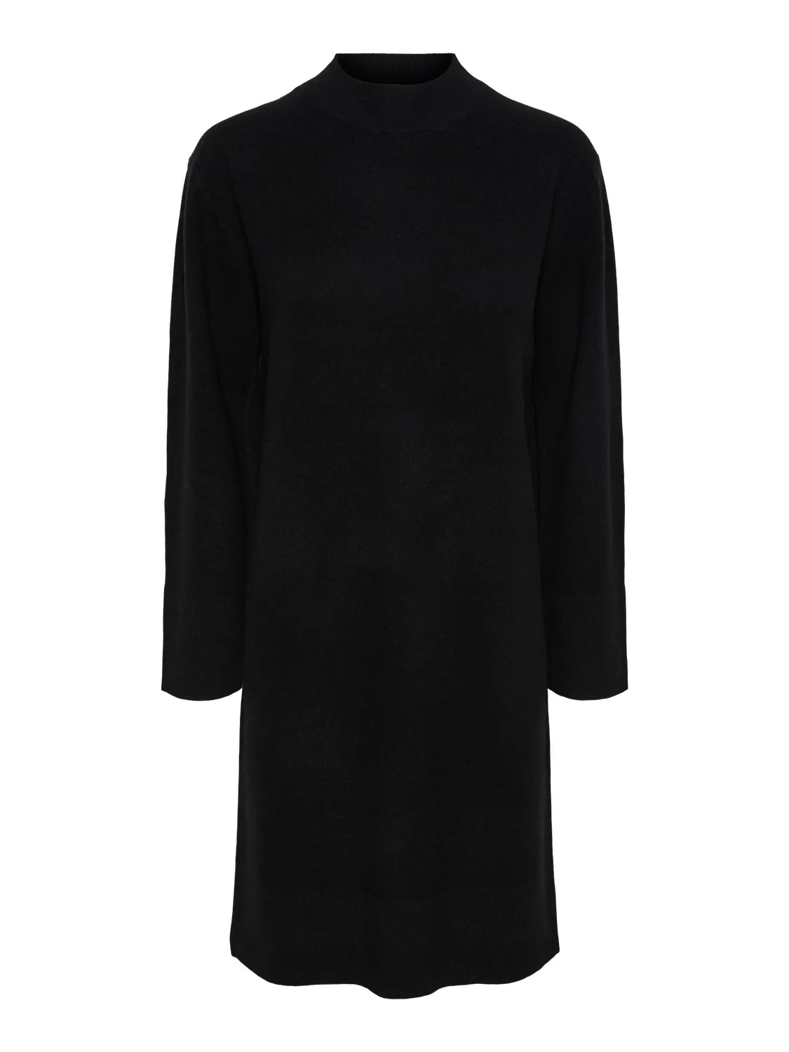 Yasemilie Ls Funnel Knit Dress Black - Image 2