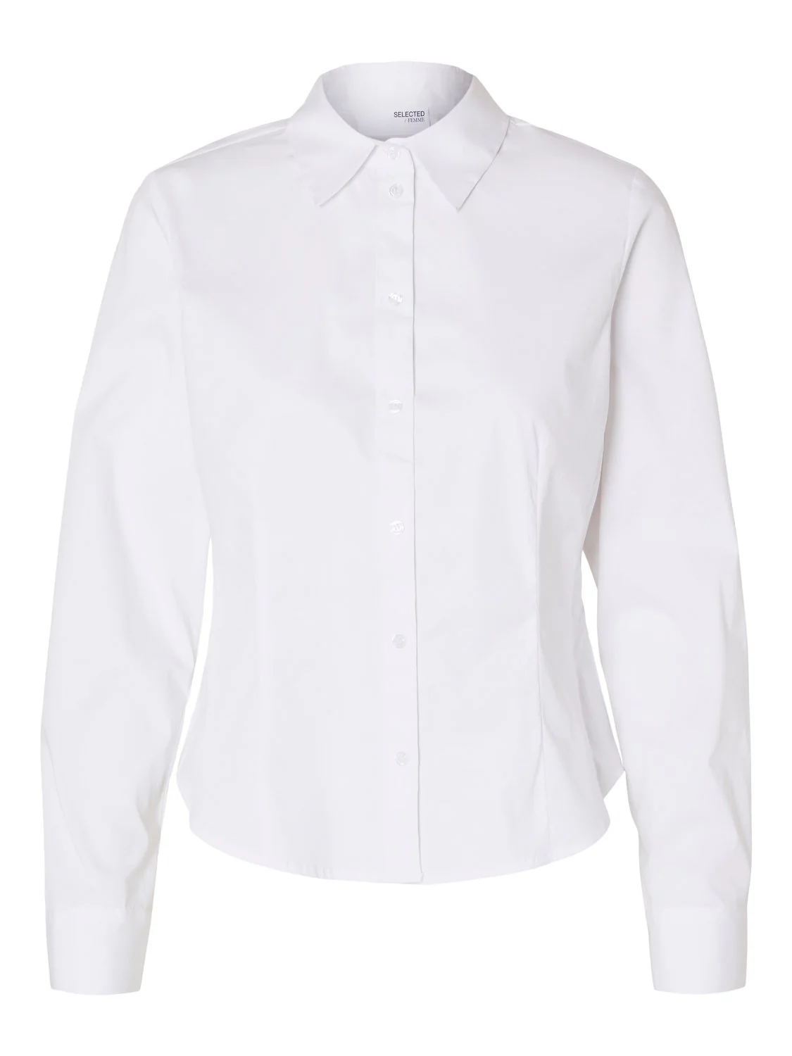 Amira Ls Fitted Shirt Bright White