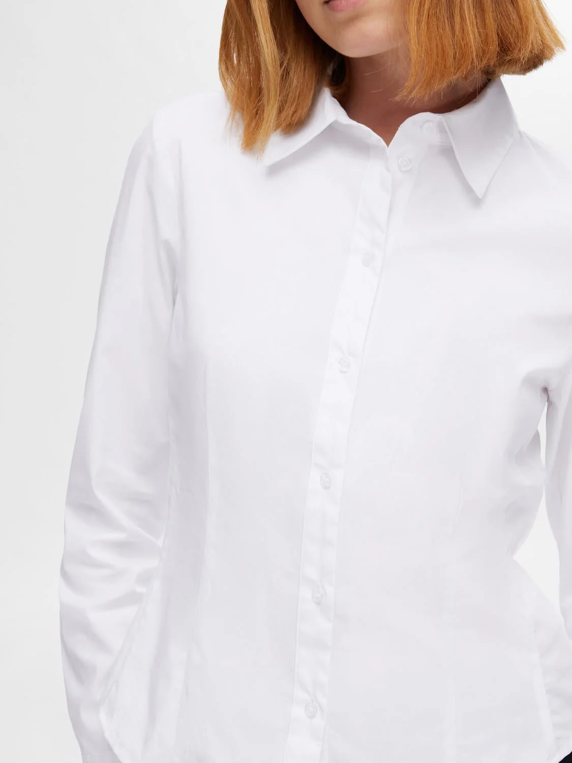 Amira Ls Fitted Shirt Bright White - Image 4