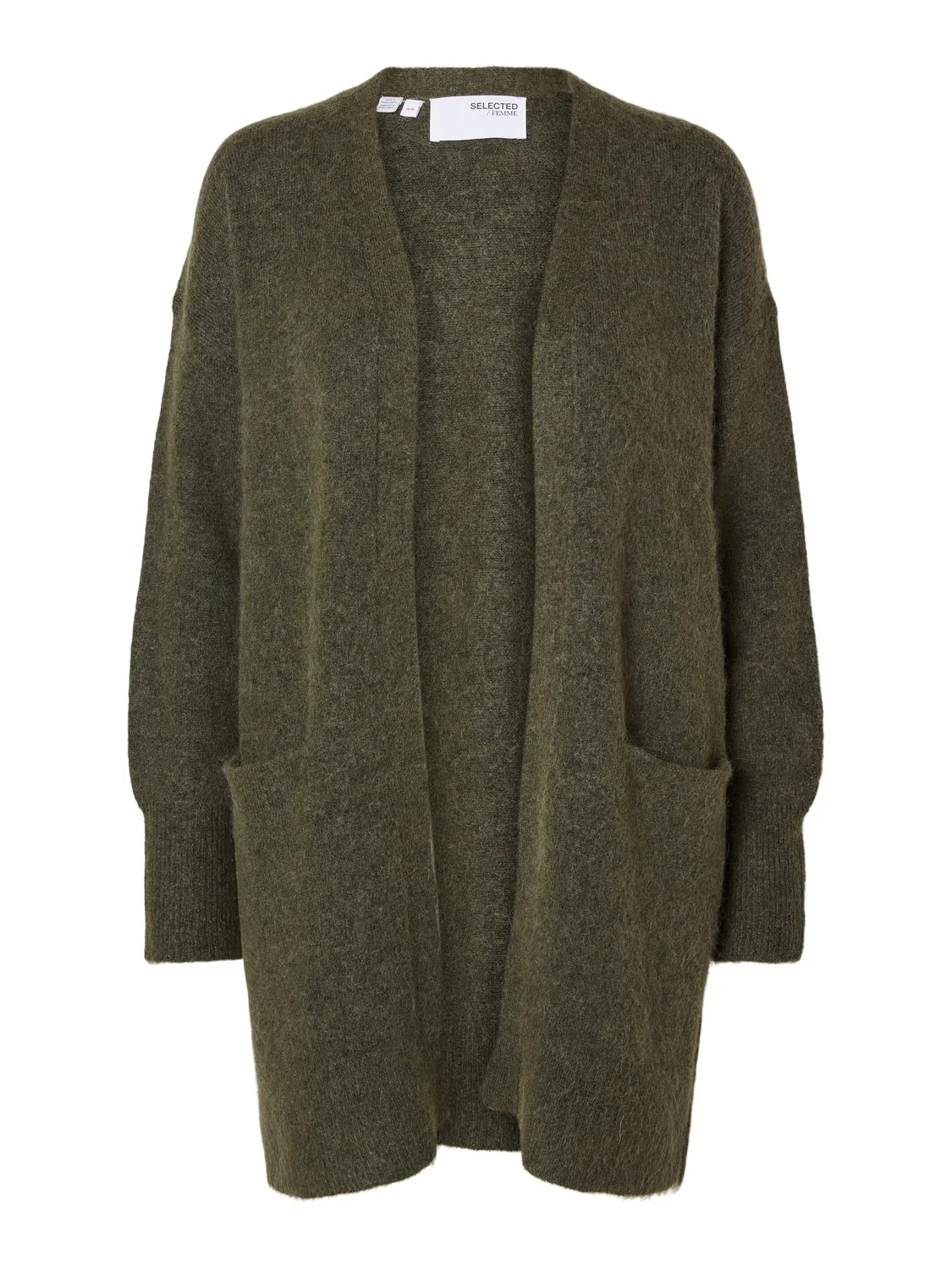 Lulu New Ls Knit Long Cardigan B Kalamata Melange