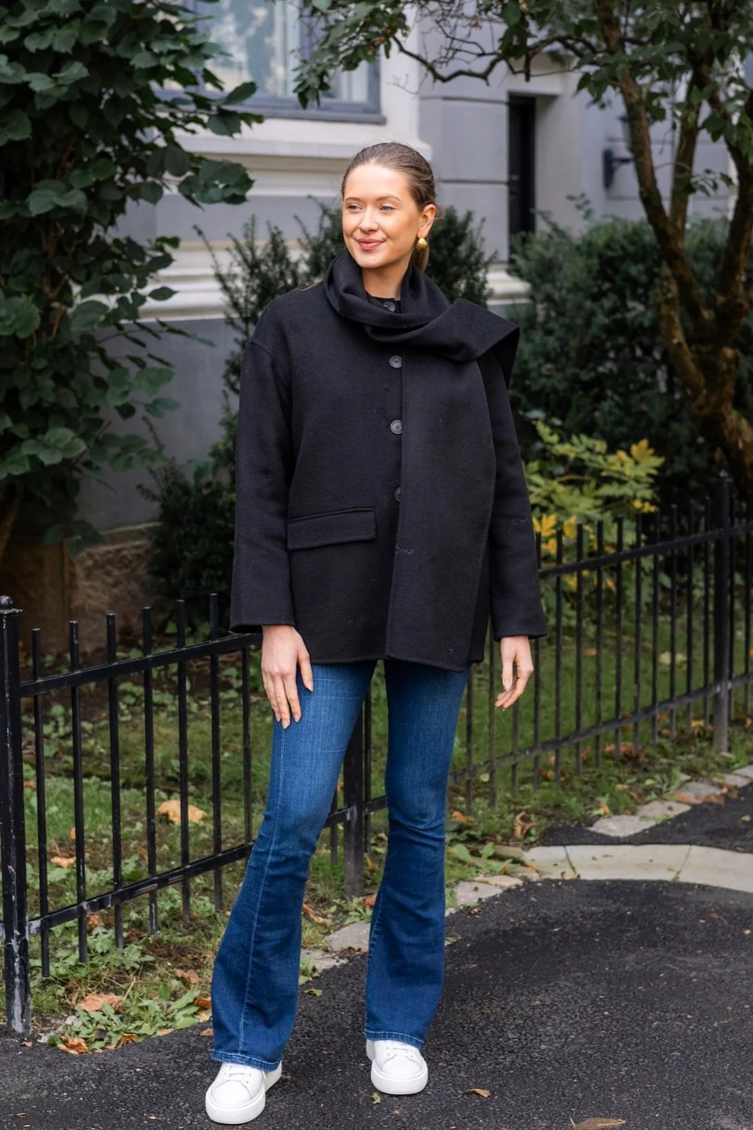 Pam Handmade Scarf Jacket Black - Image 6