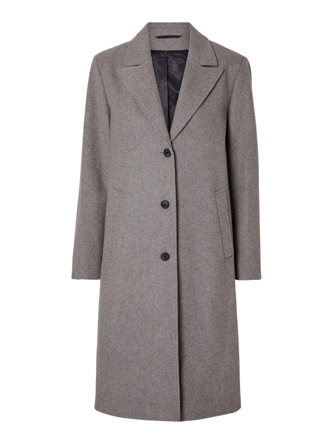 New Alma Wool Coat Steel Gray Melange