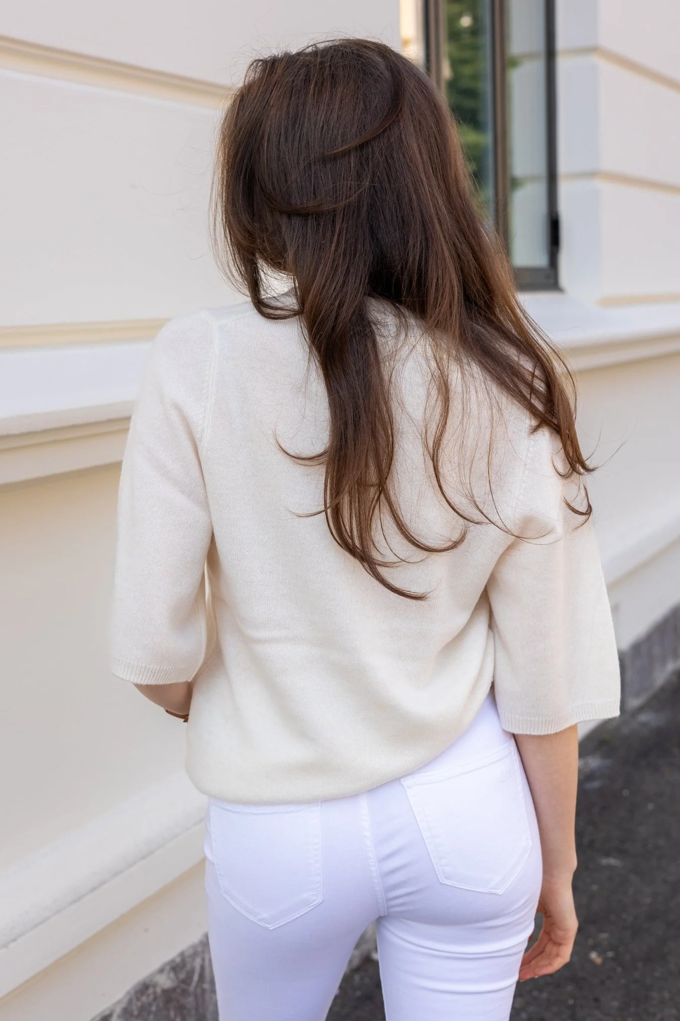 Monikaiw Oversize Tshirt Whisper White Melange - Image 3