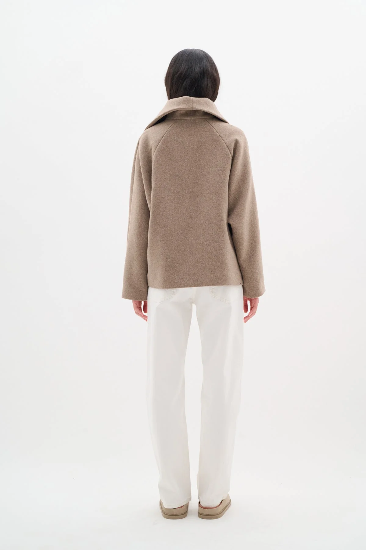 Perryiw Short Coat Sandy Grey Melange - Image 5