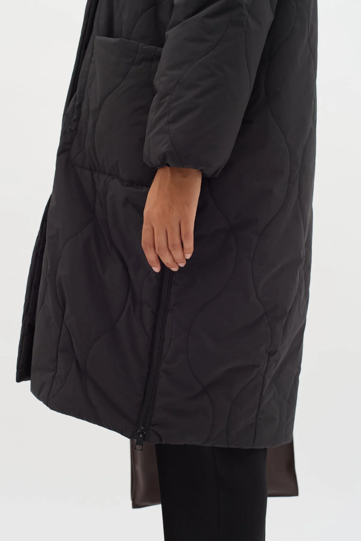 Leigan Long Coat Black - Image 5
