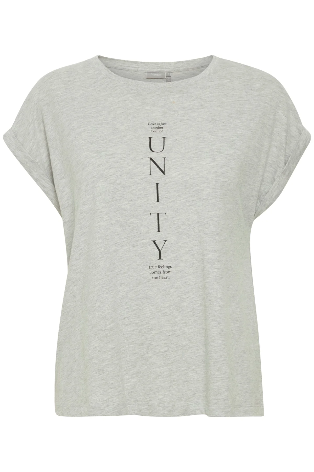 Unity Tee 1 Light Grey Melange - Image 2