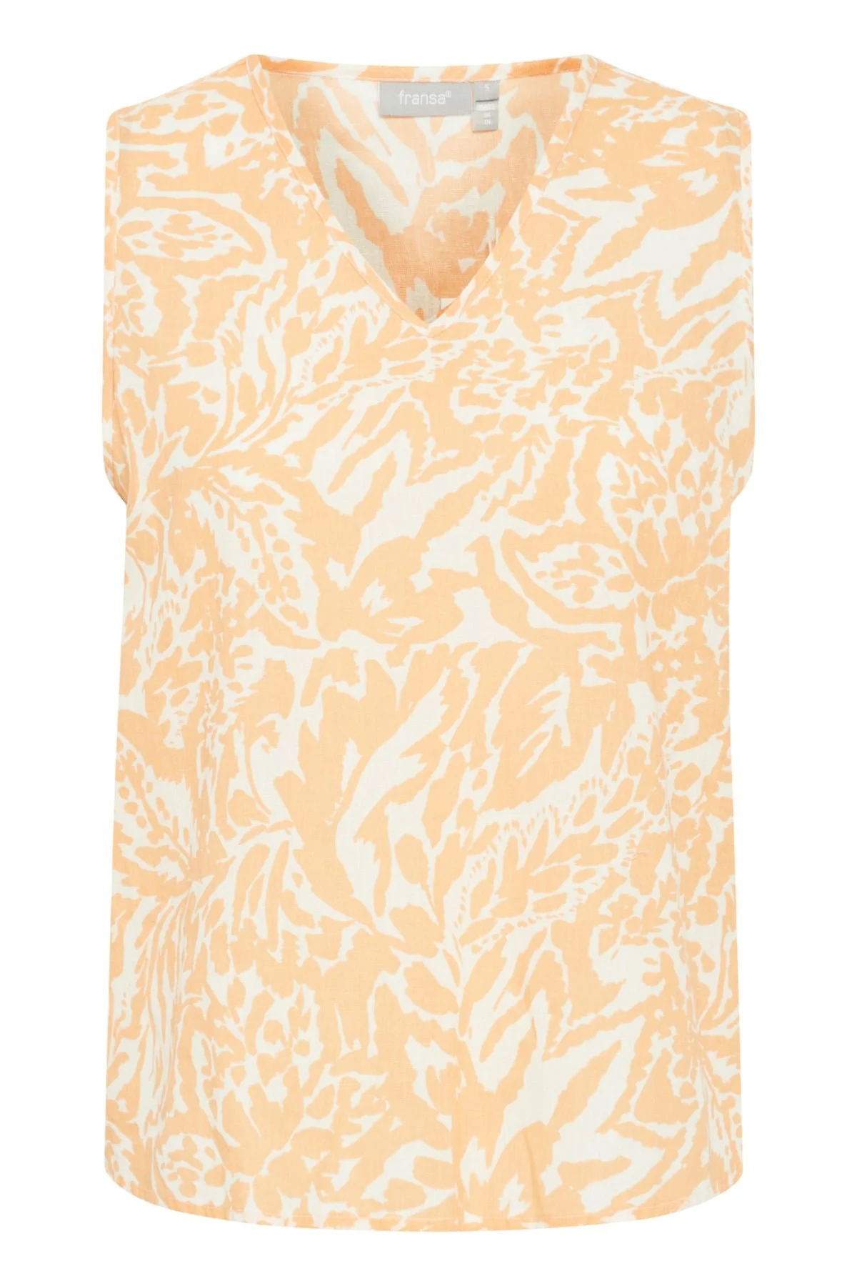 Maddie Top 1 Fransa Aop 02F Apricot