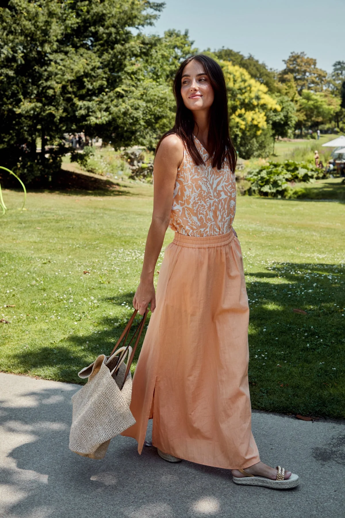 Maddie Top 1 Fransa Aop 02F Apricot - Image 2