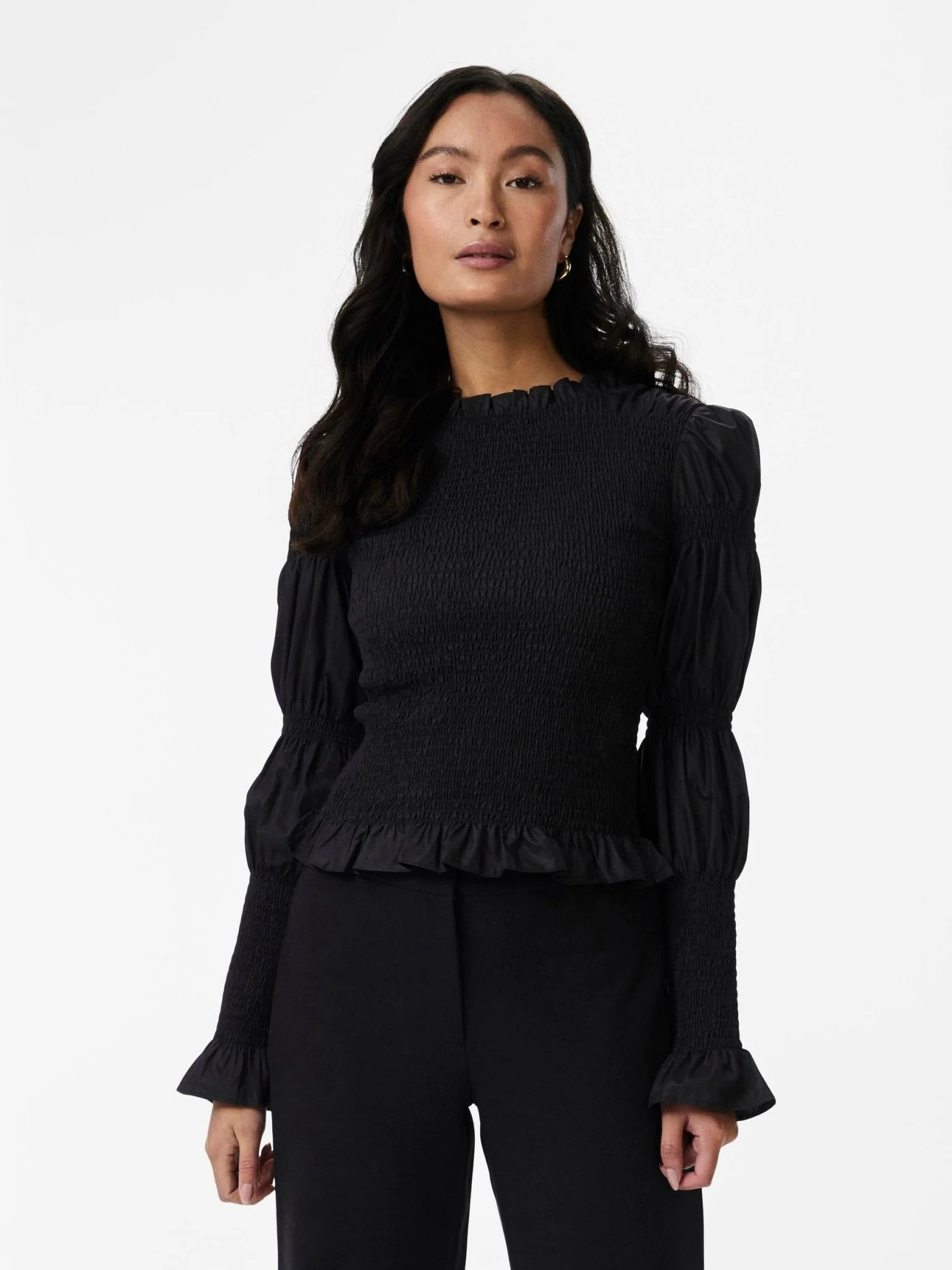 Chemma Ls Smock Top Black - Image 10