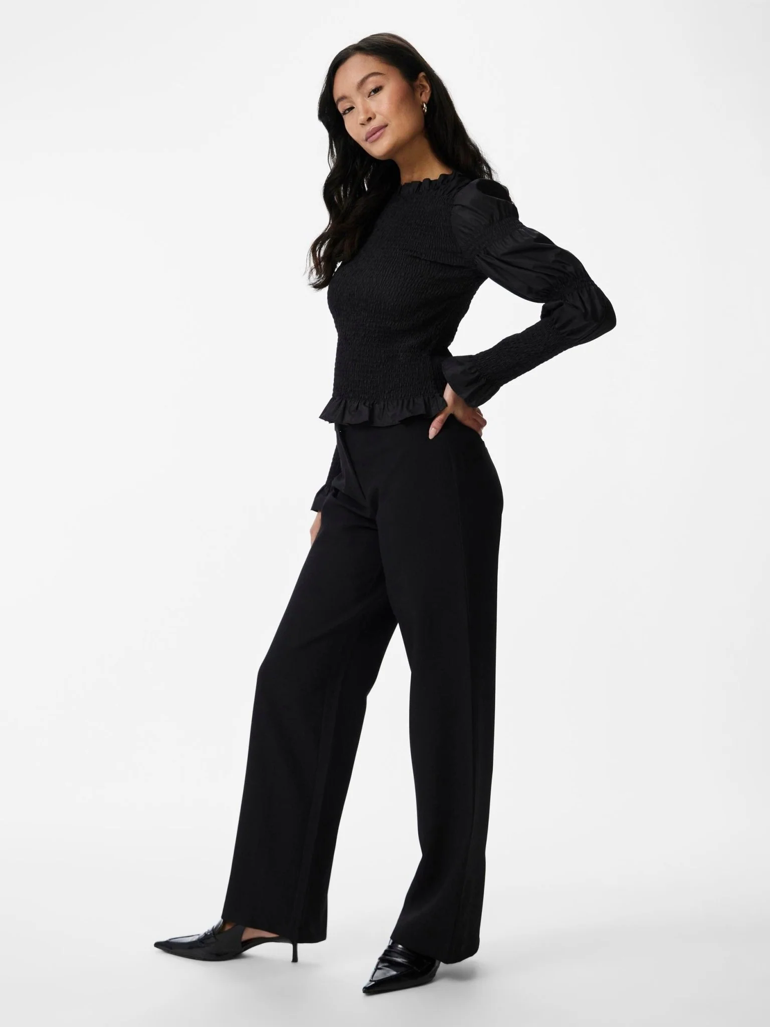 Chemma Ls Smock Top Black - Image 11
