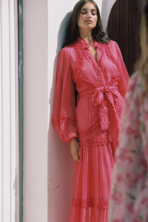 Violetta Maxi Dress Coral - Image 2