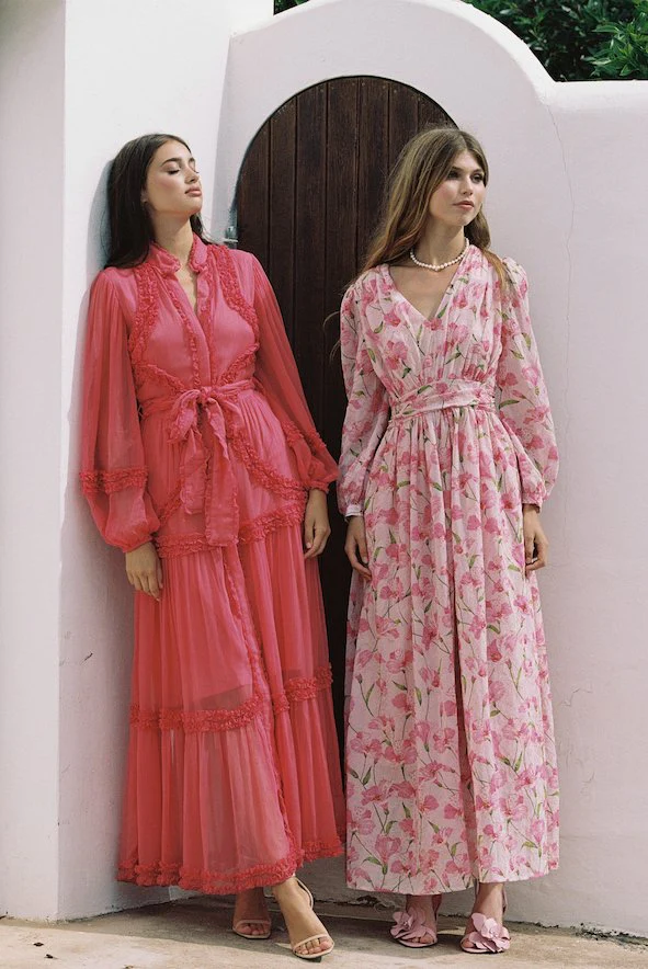 Violetta Maxi Dress Coral - Image 4