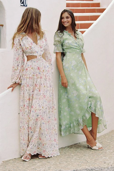 Sissy Maxi Dress Green Blossom - Image 5