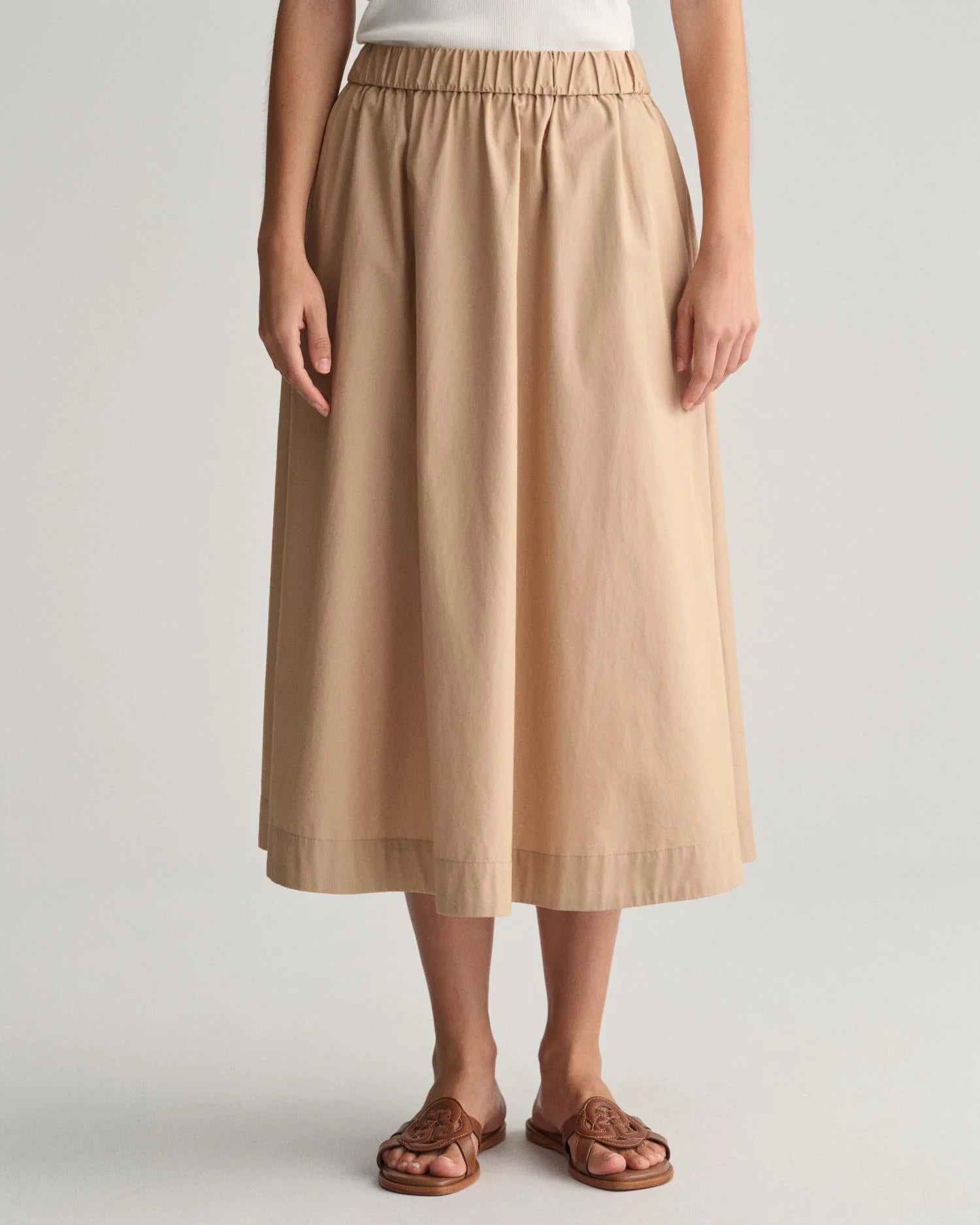 Lightweight Chino Skirt Dark Khaki - Image 2