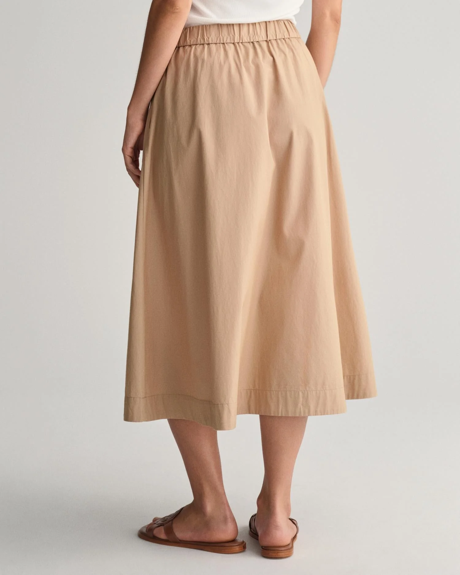 Lightweight Chino Skirt Dark Khaki - Image 4